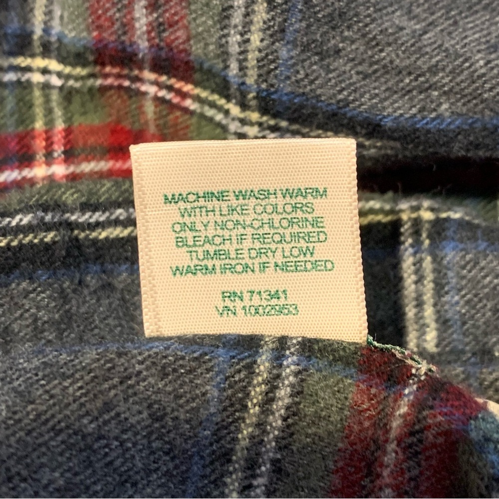 L.L. Bean Traditional Fit Flannel Shirt Men’s XXL Tall - Picture 5 of 7